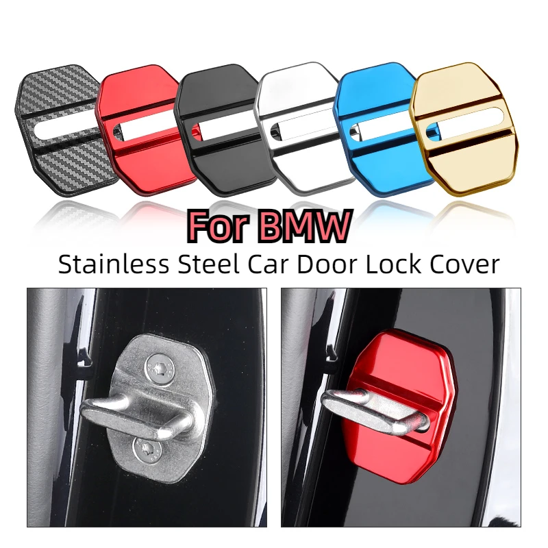 4PCS Car Door Lock Cover Auto Door Latch Protect Accessories For BMW G30 G20 G11 G01 G02 G05 G06 G32 6GT F15 F16 X1X2 X3X4X5X6X7