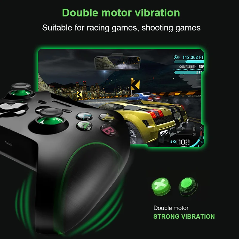 DATA FROG 2.4GHz Wireless Game Controller For Xbox One Dual Vibration  Gamepad for PC/Android Smart Phone/Steam Joystick for PS3