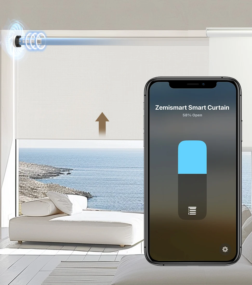 Zemismart Matter WiFi 2N Smart Rollos Motor für 37 38 mm Rohrunterstützung Google Home Alexa Homekit App-Steuerung – Detail 9