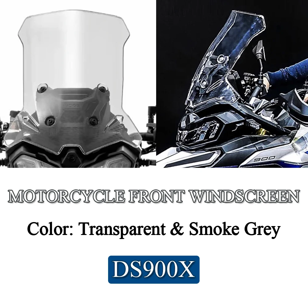 DS 900 X Motorcycle Front Windscreen For Loncin VOGE Valico DS900X Wind Screen Deflector DSX900 Increase Height Front Windshield