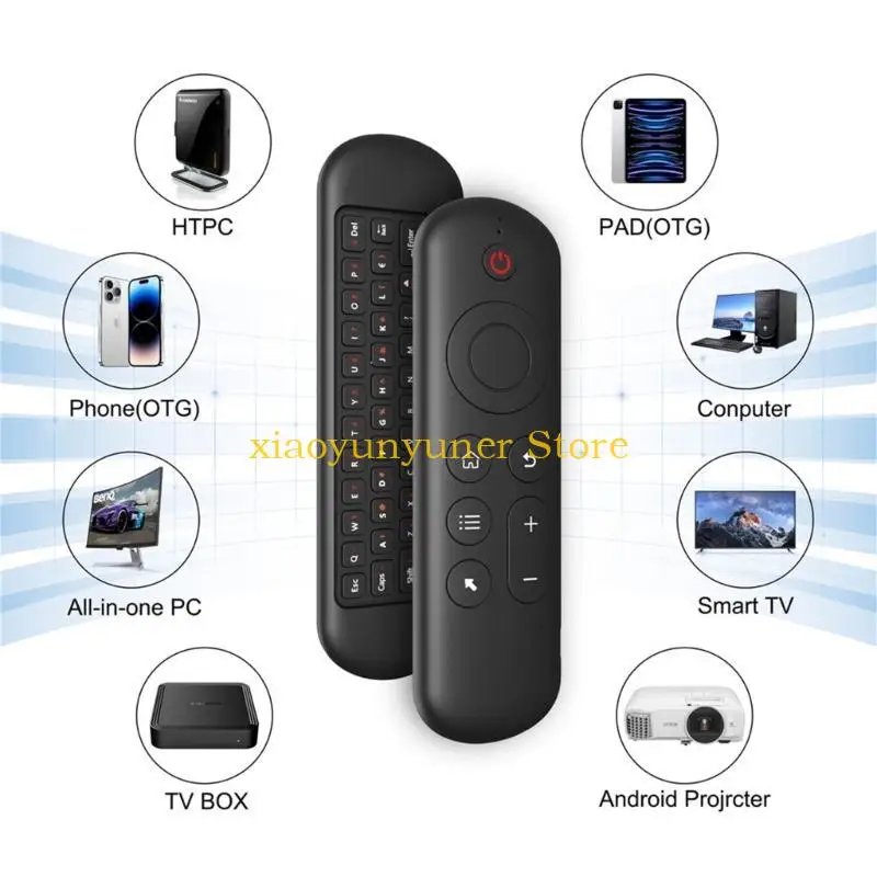 

P9JB BLE5.2 2,4G 6-гироскоп Fly Mouse Пульт дистанционного управления Мини-клавиатуры Голосовой пульт