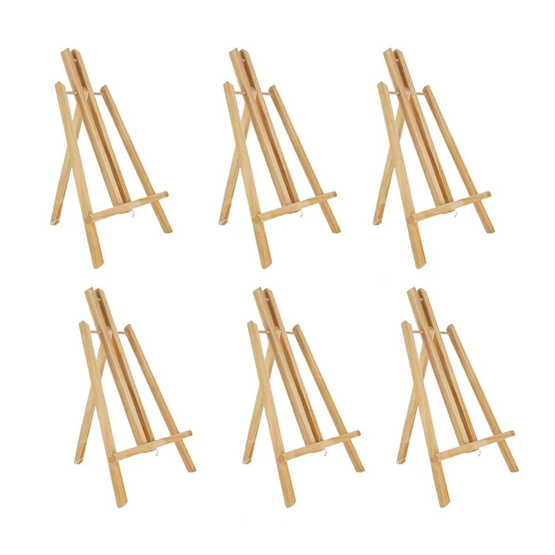 

6Pcs 16 Inch Wood Easels,Easel Stand For Painting Canvases,Tabletop Display Easel,Painting Easel, Kids Student Easels