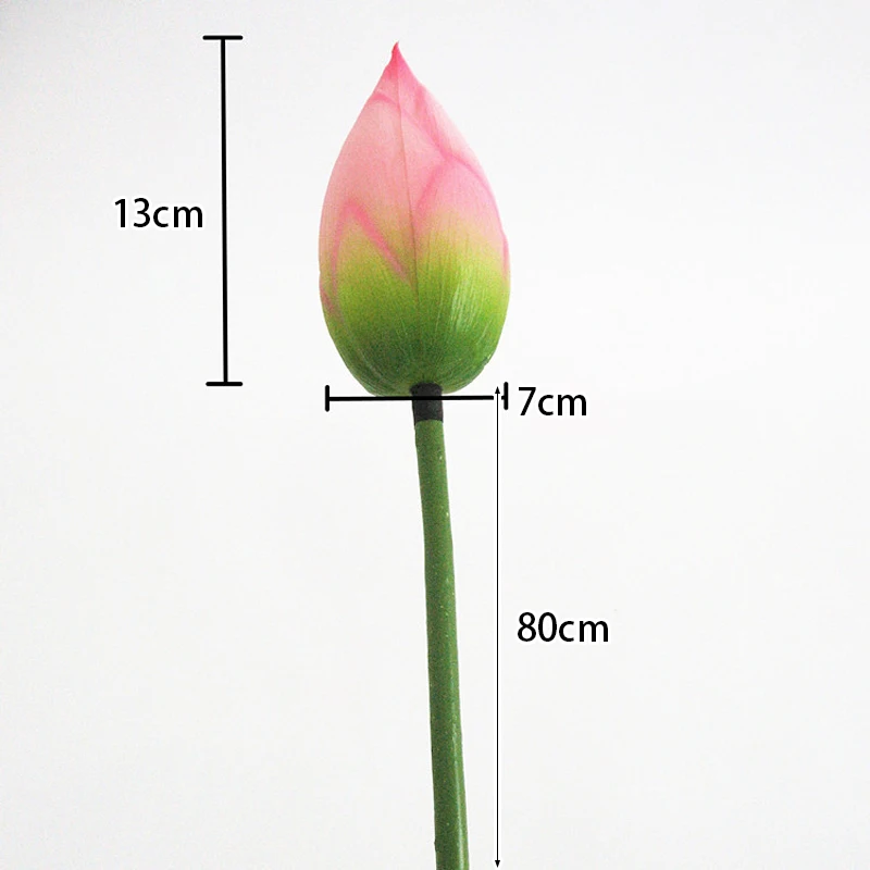 Simulation Lotus Leaf Long Stem Artificial Flower Pole Pond Water Surface Decor Landscape Chinese Pastoral Style Home DIY Decor