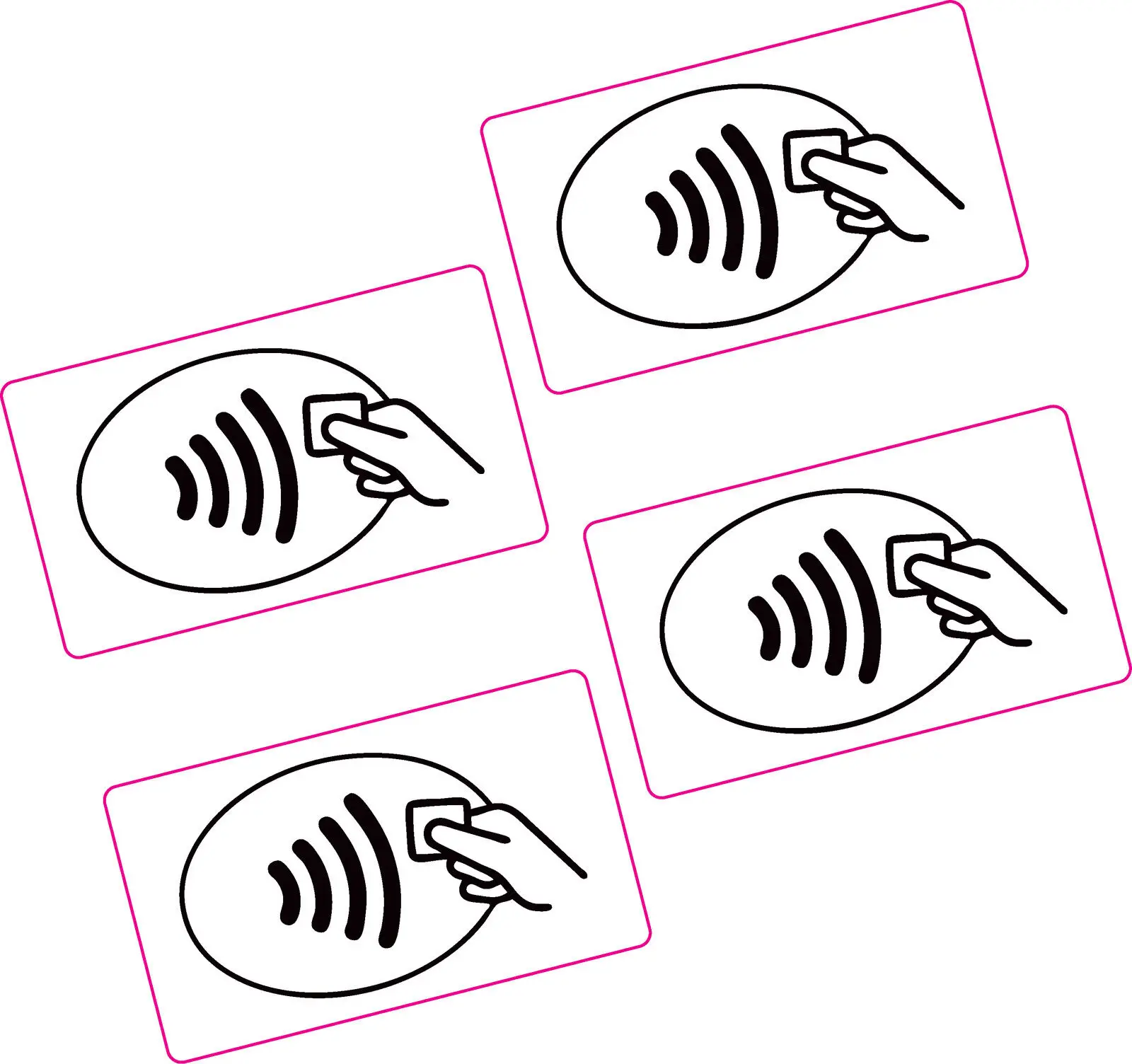 4 عبوات من ملصقات الفينيل لبطاقة الدفع بدون تلامس مقاس 105 × 60 مم لمتجر الأجرة #1