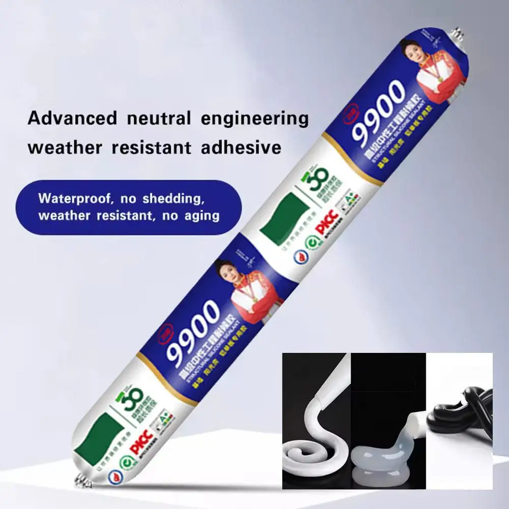 Silicone Weatherproof Structural Sealant 9900 Waterproof Quick Drying Adhesive For Sunroom Wall Stone Metal Joint 1/2/3Pcs
