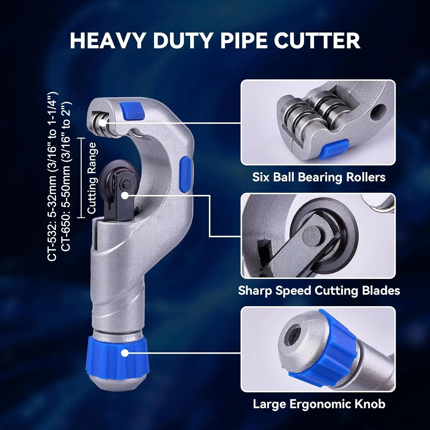 Copper Pipe Cutter Kit Mini Tube Cutter Deburring Tool Pipe Reamer Needle File Set Cleaning Brush for Automotive HVAC Plumbing view 2