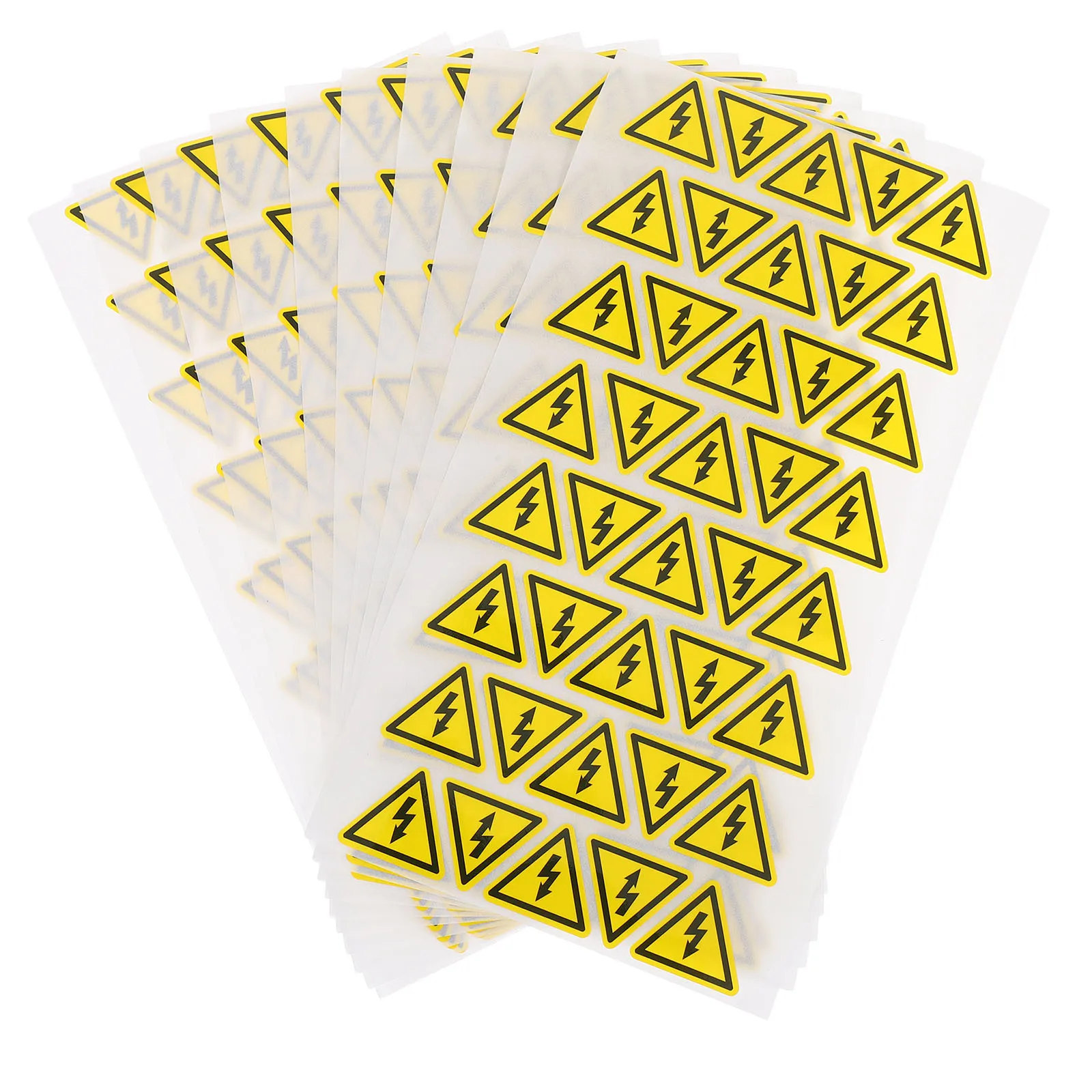 400pcs Electric Warning Stickers Yellow Triangle Safety Labels Adhesive Danger Signs Caution Decals For Electrical Panels