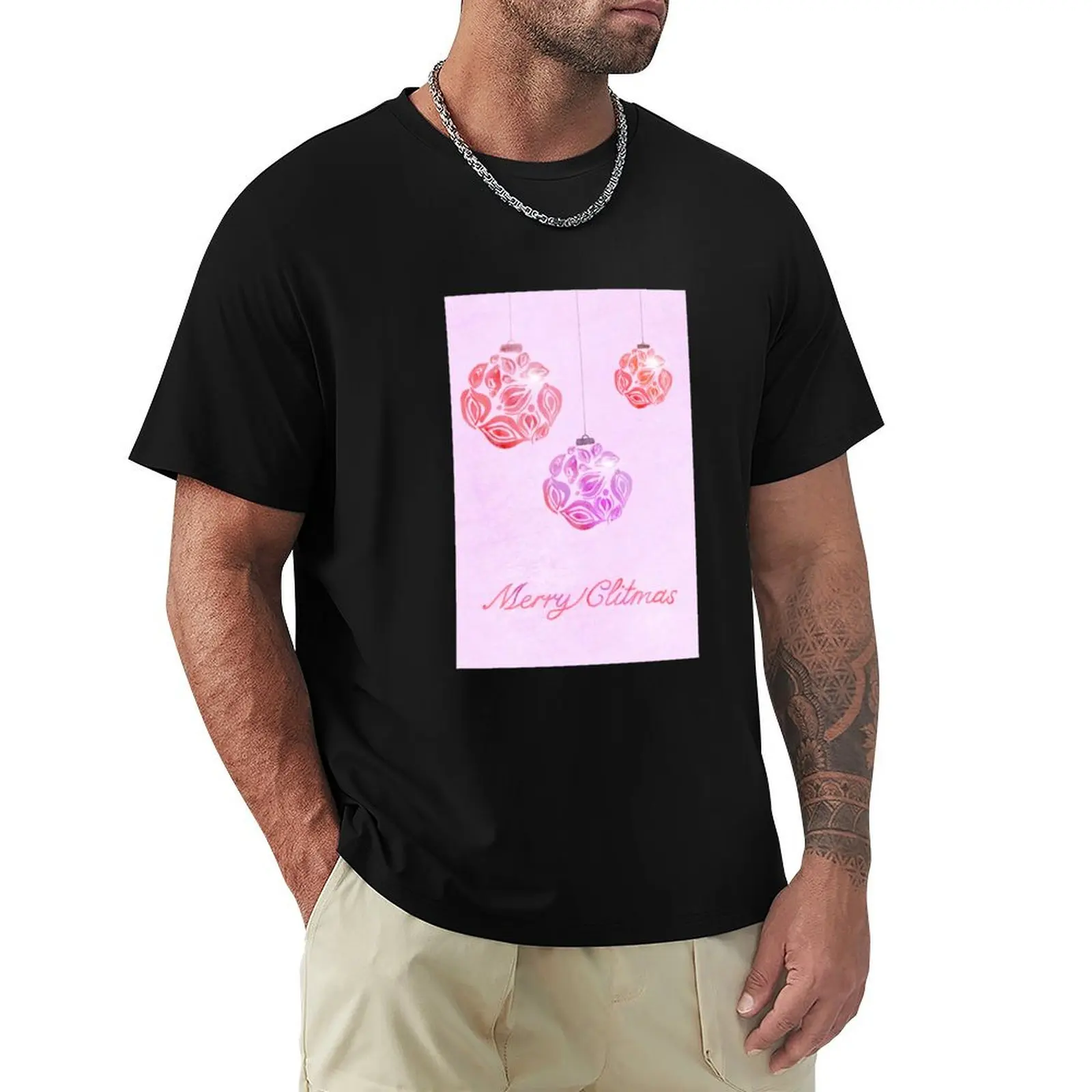 Merry Clitmas T-Shirt Lightweight Gym Training T-Shirt