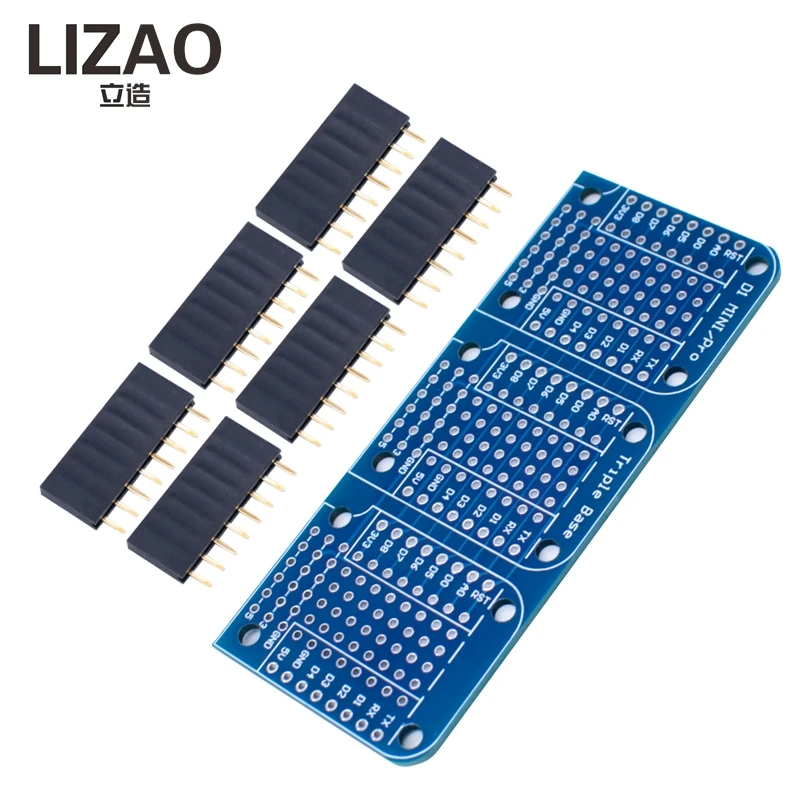 LIZAO ESP8266 D1 Mini Expansion Shield Tripler Base V1.0.0 with Buzzer for Intelligent Learning Electronic Projects
