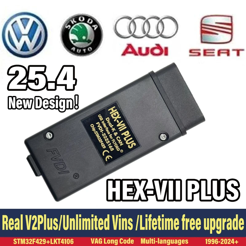 FLY-V2 PLUS  Unlimits VINs  Online VAG HEX V2 Plus Hardware Usb Interface For VAG COM Diagnostic Coding VCDS-PLUS