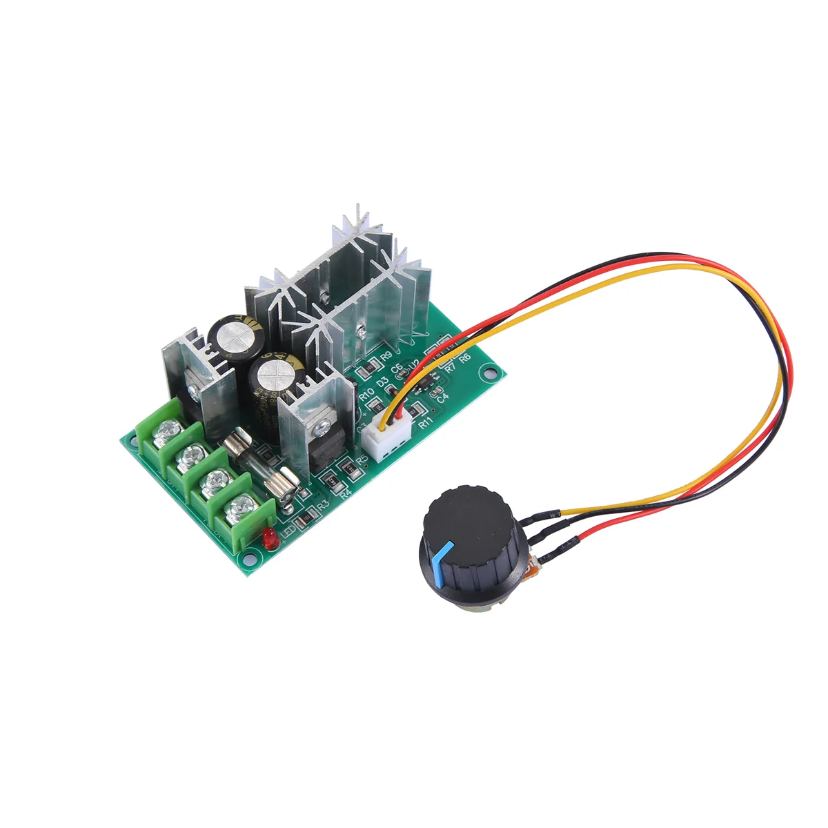 PWM DC 모터 속도 컨트롤러, 전위차계 노브 스위치 포함, 20A, 12V, 24V, 36V, 48V