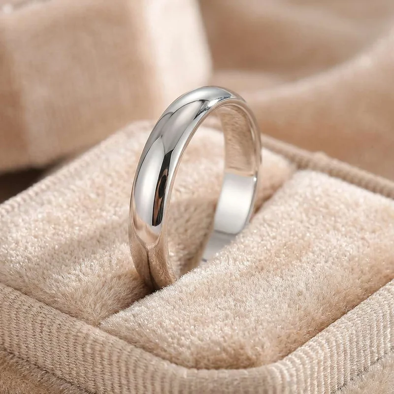 925 Sterling Silve Gold Colour  Exquisite Ring For Women Classic Simple Couple's Wedding Ring Engagement Party Gift Hot Sale