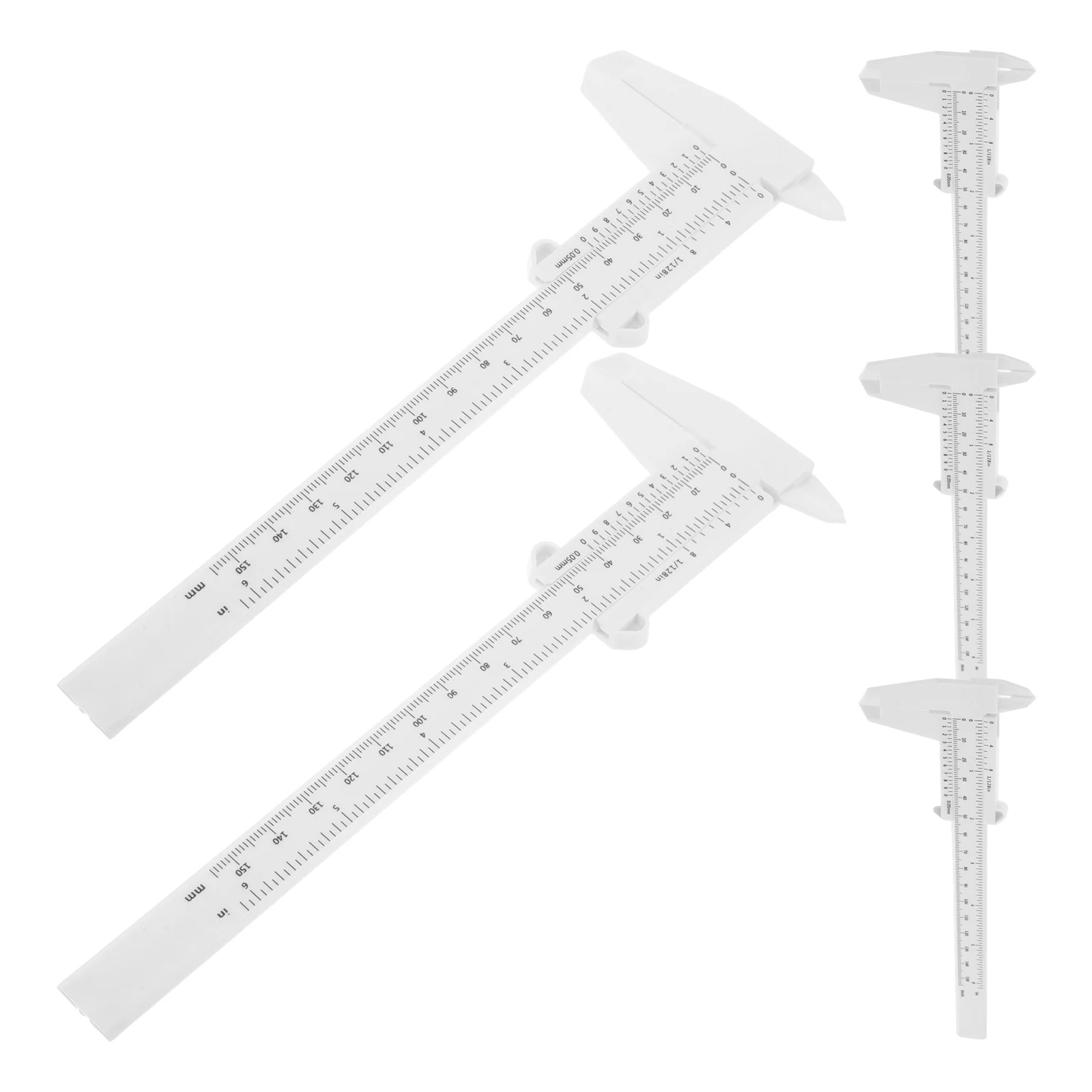 5Pcs Plastic Vernier Caliper Measuring Tool Multifunctional Student Experimental Gauge Ruler Lightweight HighPrecision Durable
