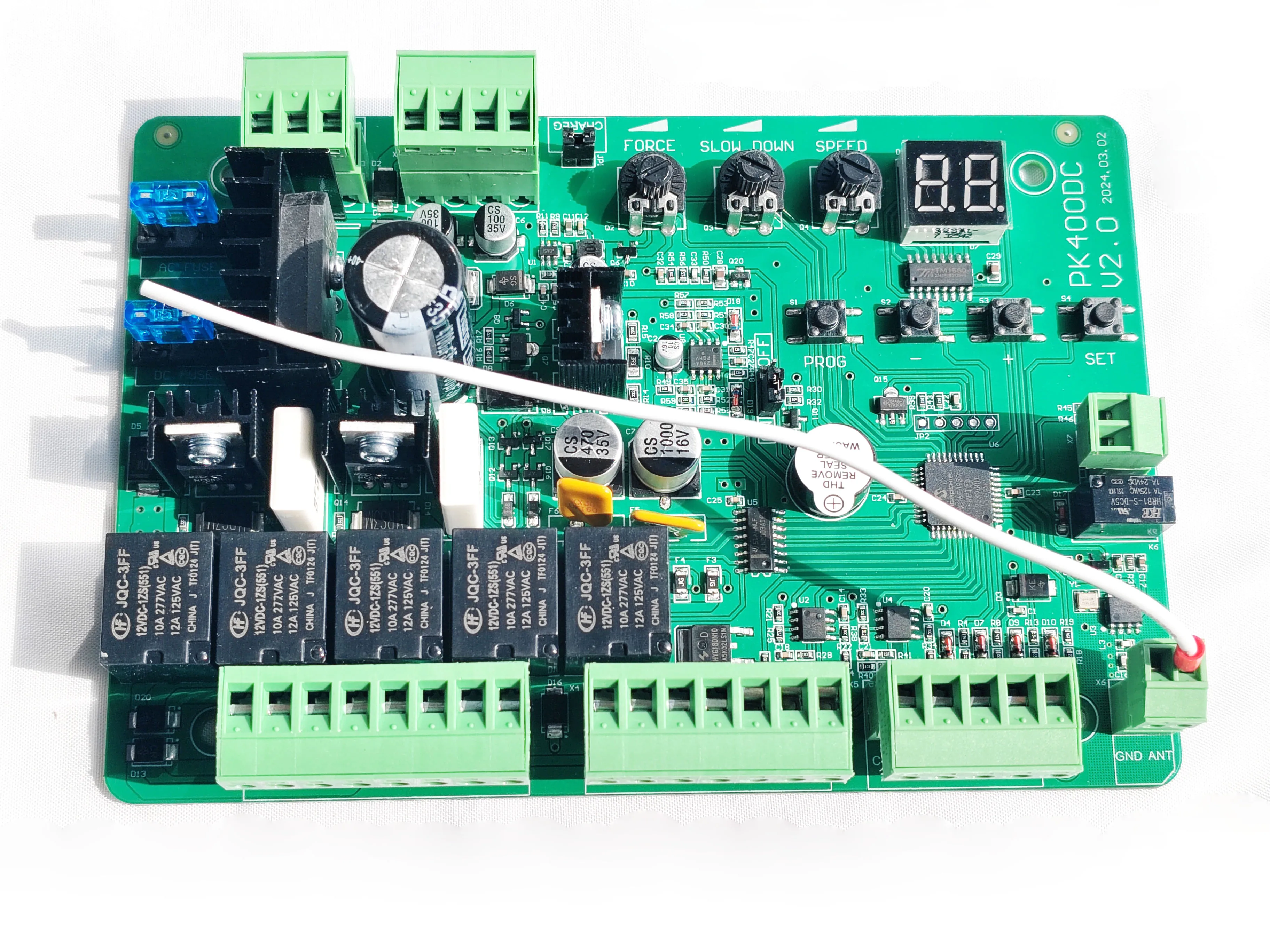 DC24V PK400DC PCB Board Automatic Double Arms Swing Gate Opener Control Board Panel Smart Control Center System