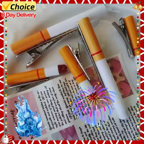 1Pc Creative Funny Emulated Cigarette Hairpins Halloween Christmas Birthday Bachelorette Party Women Hair Clips Girls Headwear