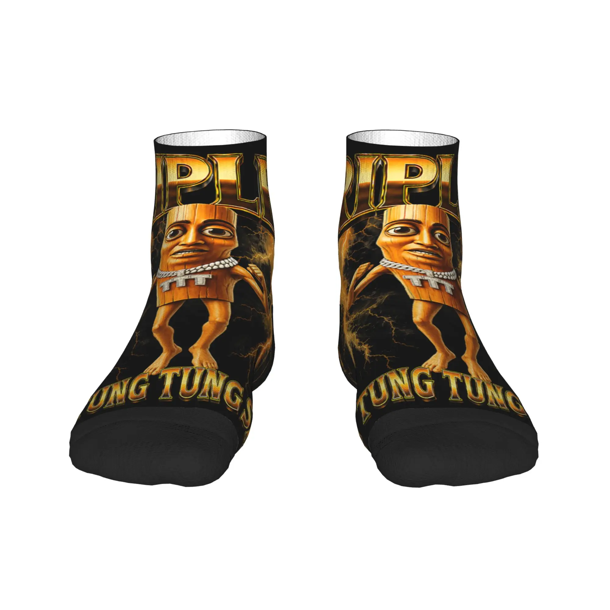 Funny Tung Tung Tung Sahur Triple T Viral Memes Casual Socks Men  Leisure Breathable Ankle Socks Spring Cycling Anti Sweat Sock
