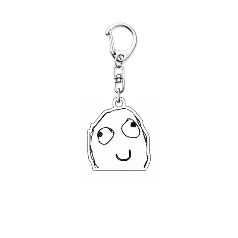 لا لي غوستا الغضب الوجه إلى الأبد قلادة مفتاح سلسلة متعة القزم الوجه المفاتيح للإكسسوارات حقيبة حلقة كيرينغ مجوهرات المشجعين الهدايا