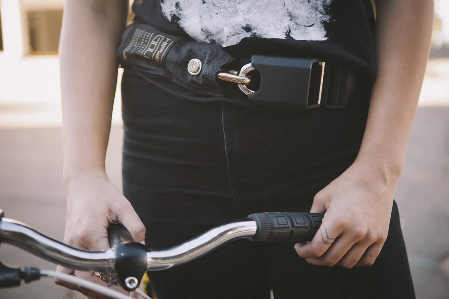 Gold Wearable Chain Bicycle Lock