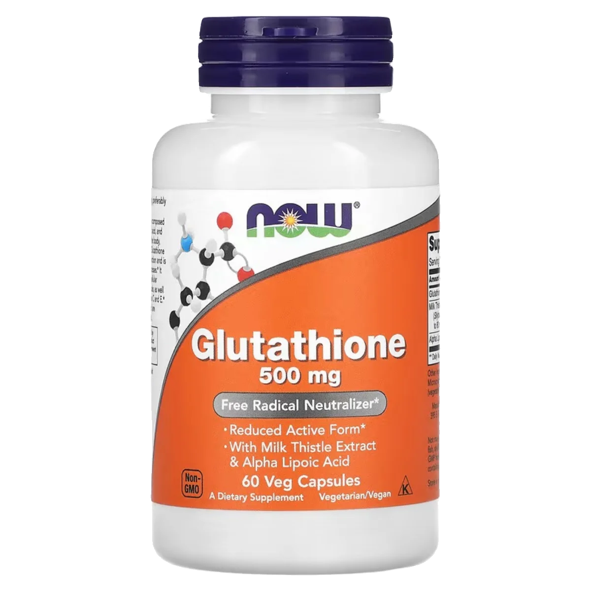 

Glutathione Reduced 500mg Capsules - Nourish Your Youthful Health with 60 Servings Per Bottle