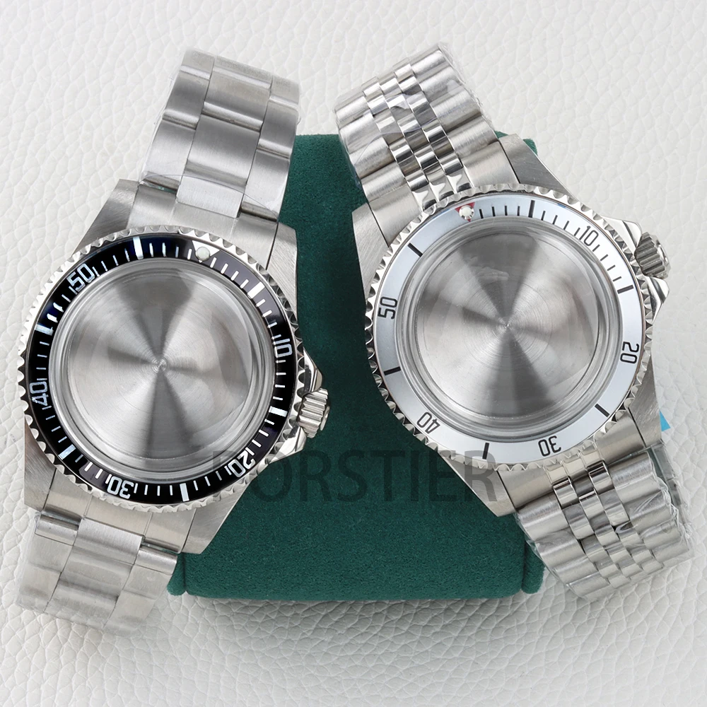 

Круглый стеклянный корпус для часов NH35 39,5 мм с сапфировым стеклом, браслет Oyster/Jubilee для винтажных механизмов NH35 NH36, циферблат 28,5 мм, нержавеющая сталь 316L