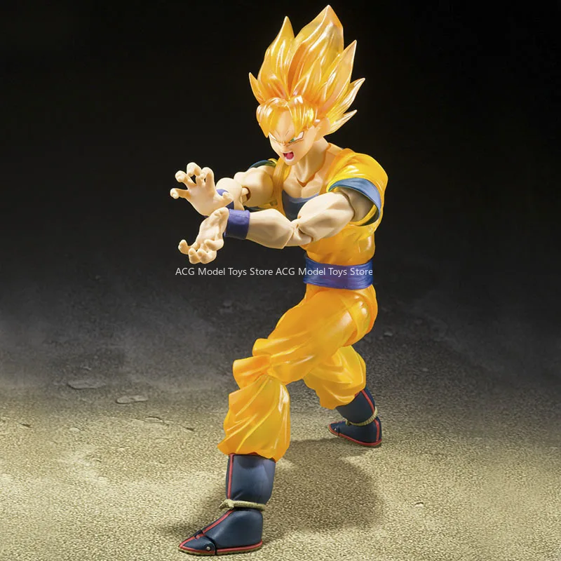 Auf Lager Original Bandai S.H.Figuarts SHF Dragon Ball Serie Super Saiyajin Son Goku -Z Fighter-Action Figure Collection Geschenk Kinder