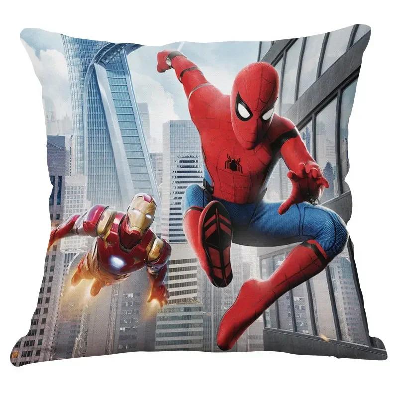 Poszewka na poduszkę Spiderman Poszewka na poduszkę Marvel Superhero 45x45cm Poszewki na poduszki do wystroju domu Pokój dzienny Łóżko Kanapa