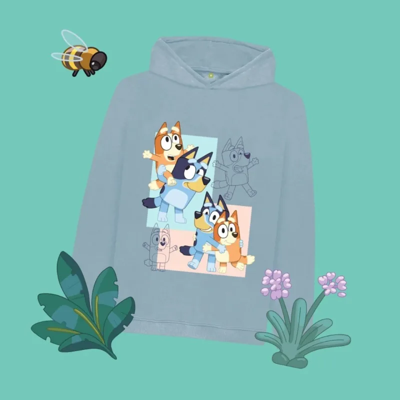 

26 year old pure cotton new animated Bruy print fashionable casual adult and children's hoodies