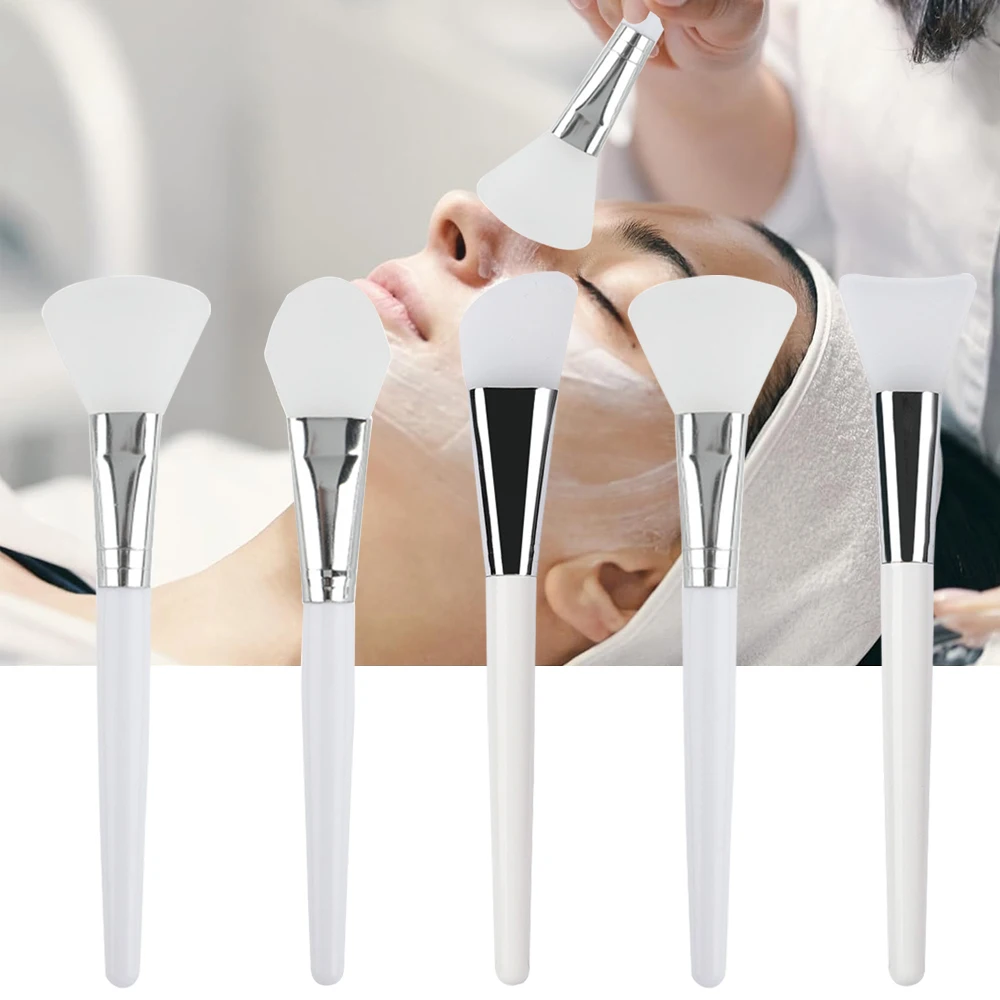 3/4 Uds. Cepillo de silicona para mascarilla Facial, herramienta de aplicación de silicona suave para mascarilla Facial de arcilla y barro, espátula para mascarilla Facial reutilizable, herramientas de belleza