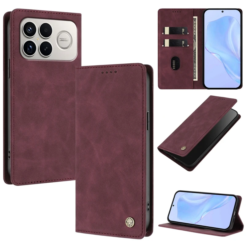 حافظة لهاتف Xiaomi Poco F8 Pro F8 Ultra المغناطيسية لهاتف POCO F8 Pro F 8 Ultra حافظة هاتف حماية جلدية بلون سادة Funda