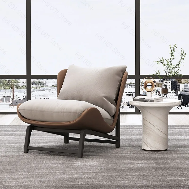 Simple Single Sofa Chair Balcony Recliner Lazy Lounge Chair for Home Relaxation