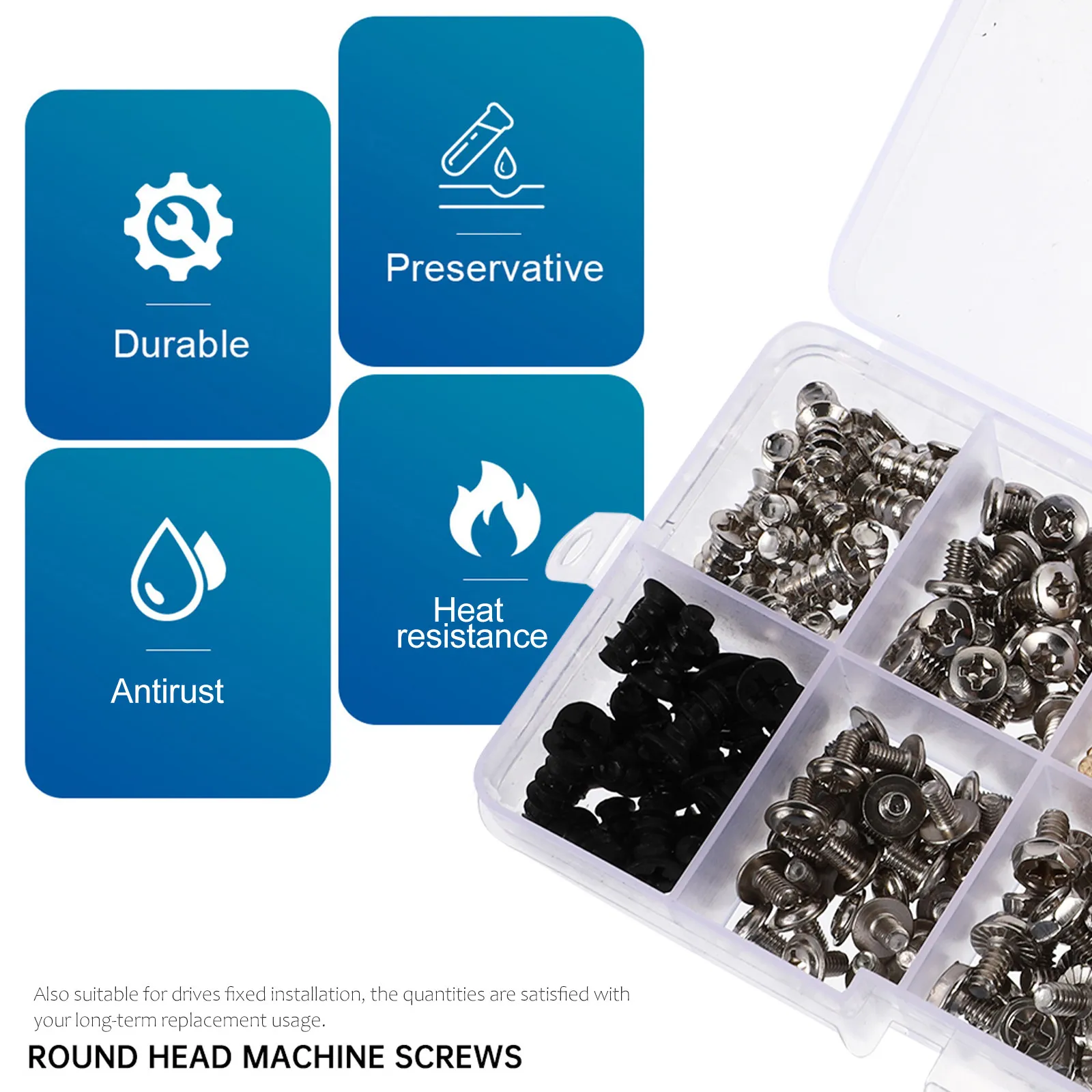 228Pcs Notebook Screw Kit High Quality Steel Computer Repair Screws Set for Laptop Motherboard Hard Drive Standoffs Bolts