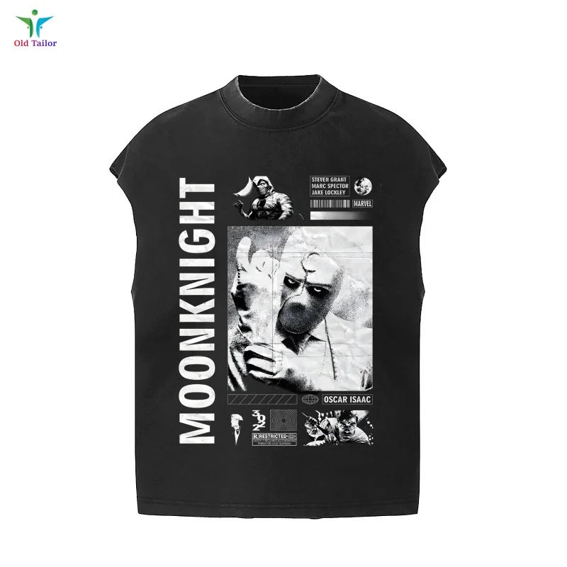 

26SS Men's Women's Streetwear Summer Hip-Hop Poster Sleeveless T-Shirts Crew Neck Distressed Vests