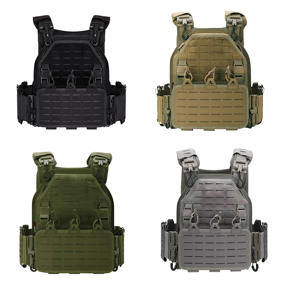 Molle Tactical Vest Men Plate Carrier Yakeda Nylon Molle Chest Rig Waterproof Wear-Resistant Easy Operate Tactical Accessory