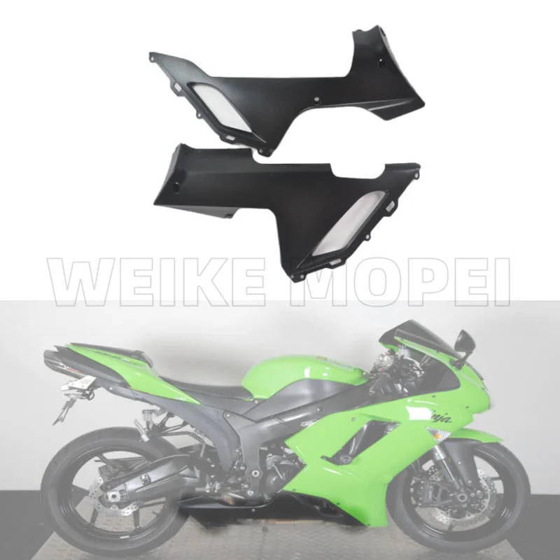 

Матовая черная боковая крышка корпуса обтекатель подходит для Kawasaki Ninja ZX-6R ZX6RR ZX636 ZX600 2007 2008 #6