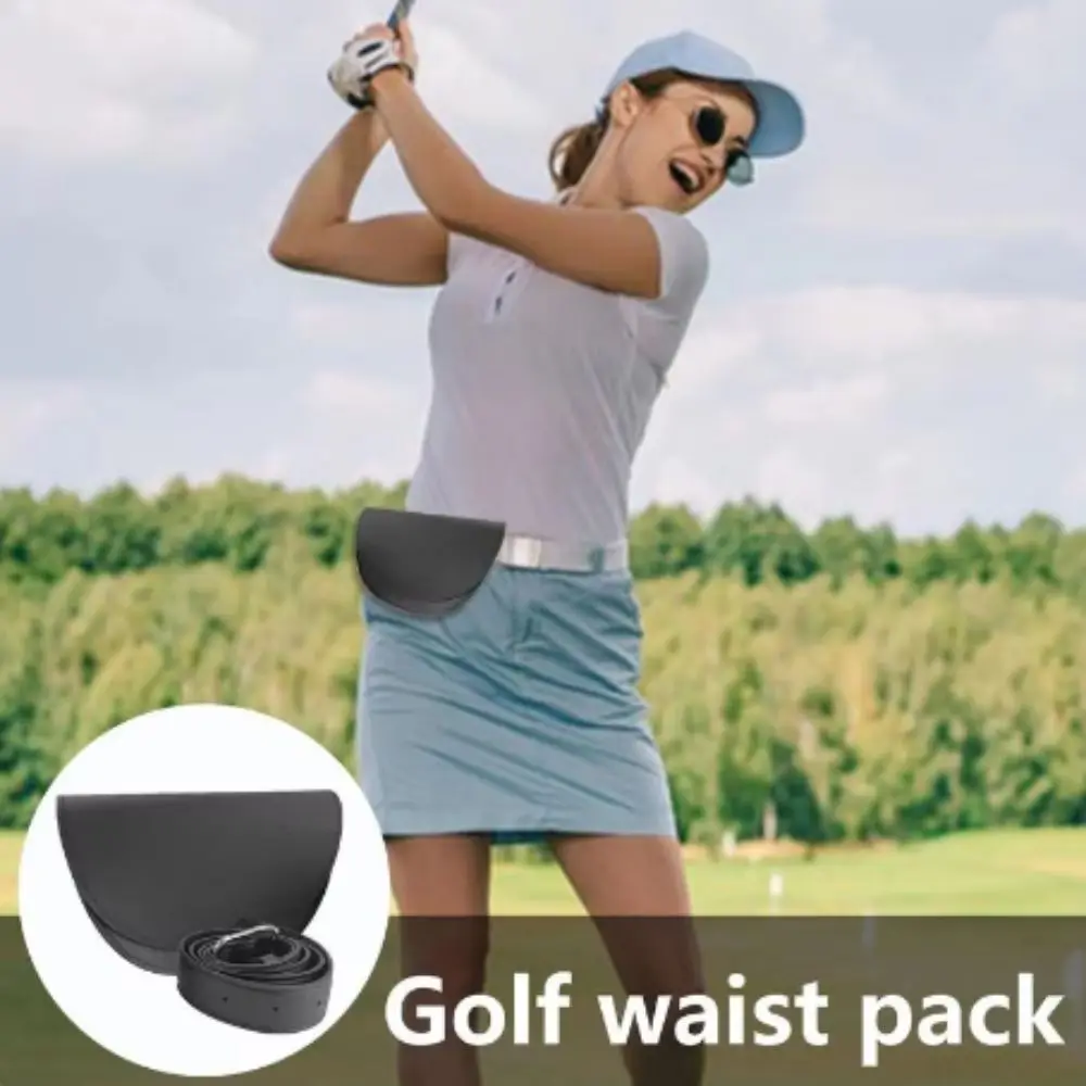 Range Finder Golf Waist Bag with Belt PU Leather Golf Rangefinder Bag Ball Storage Fashion Golf Rangefinder Case Golf Accessory