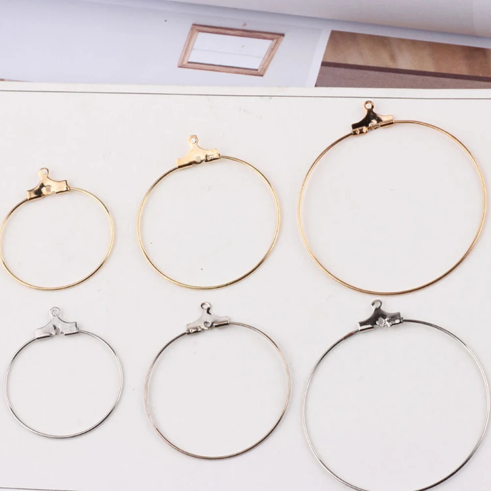 

20 PCS Earrings and Accessories Copper Clips DIY Jewelry Making Supplies Round Hook