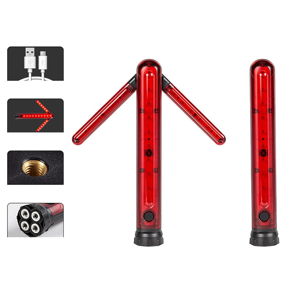 LED Road Flares Emergency Lights With Magnet Work Light Rechargeable Hook Safety Roadside Flashing Flares Car Kit