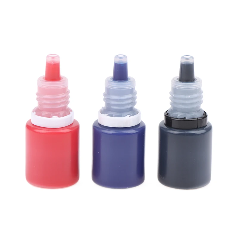 New Office Name Signature Seal Ink Supplement 5ml Inkpad Flash Refill Fast Drying Stamping Ink Photosensitive Stamp Oil 3Colors