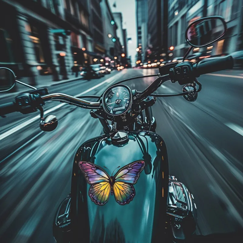 1PC Funny Butterfly Motorcycle Sticker for Motorbike Fuel Tank Fairing Helmet Decoration Car Body Waterproof Animal Vinyl Decals