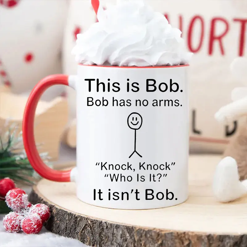 1 Piece, This Is the Bob Humor Coffee Mug, a Ceramic Cup Suitable for Both Summer and Winter, Perfect for Birthday Gifts, Holiday Surprises, New Year Celebrations, and Valentine's Day Gifts