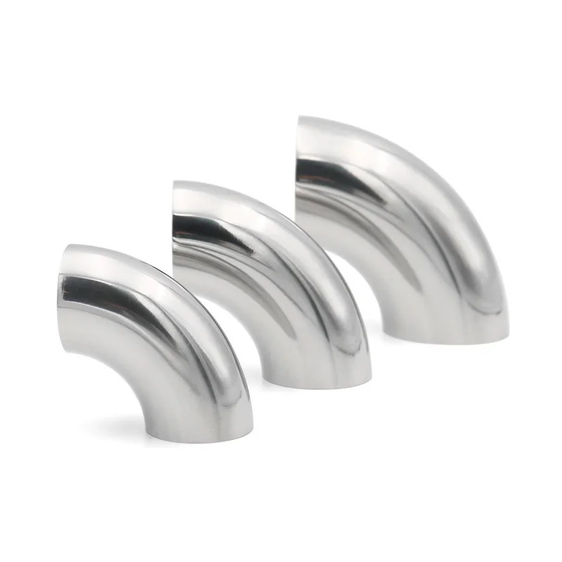 304/316L Stainless Steel Sanitary Butt Weld Elbow 90 Degree Angle Pipe Fitting Homebrew OD25 38 51 57 63 76 89 102mm