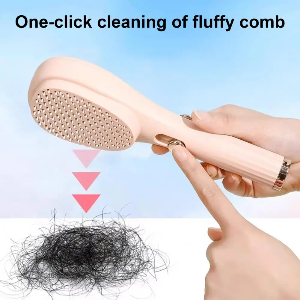 20cm Retractable Self Cleaning Hair Brush Scalp Massage Anti static Comb Portable Hair Detangling Styling Brush