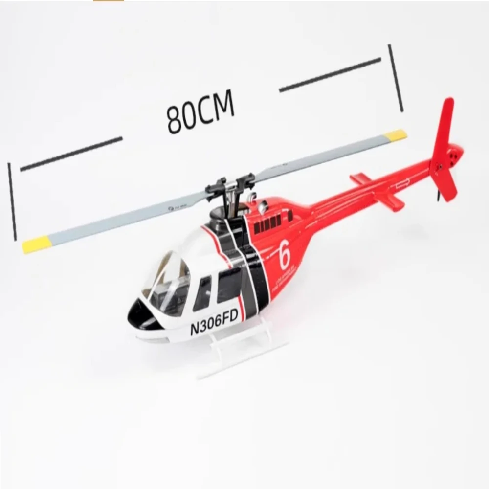 FLY WING Bell 206 RC Helicopter Body Shell Fuselage Bell206 Canopy Spare Parts Accessories FS45 Without Motor
