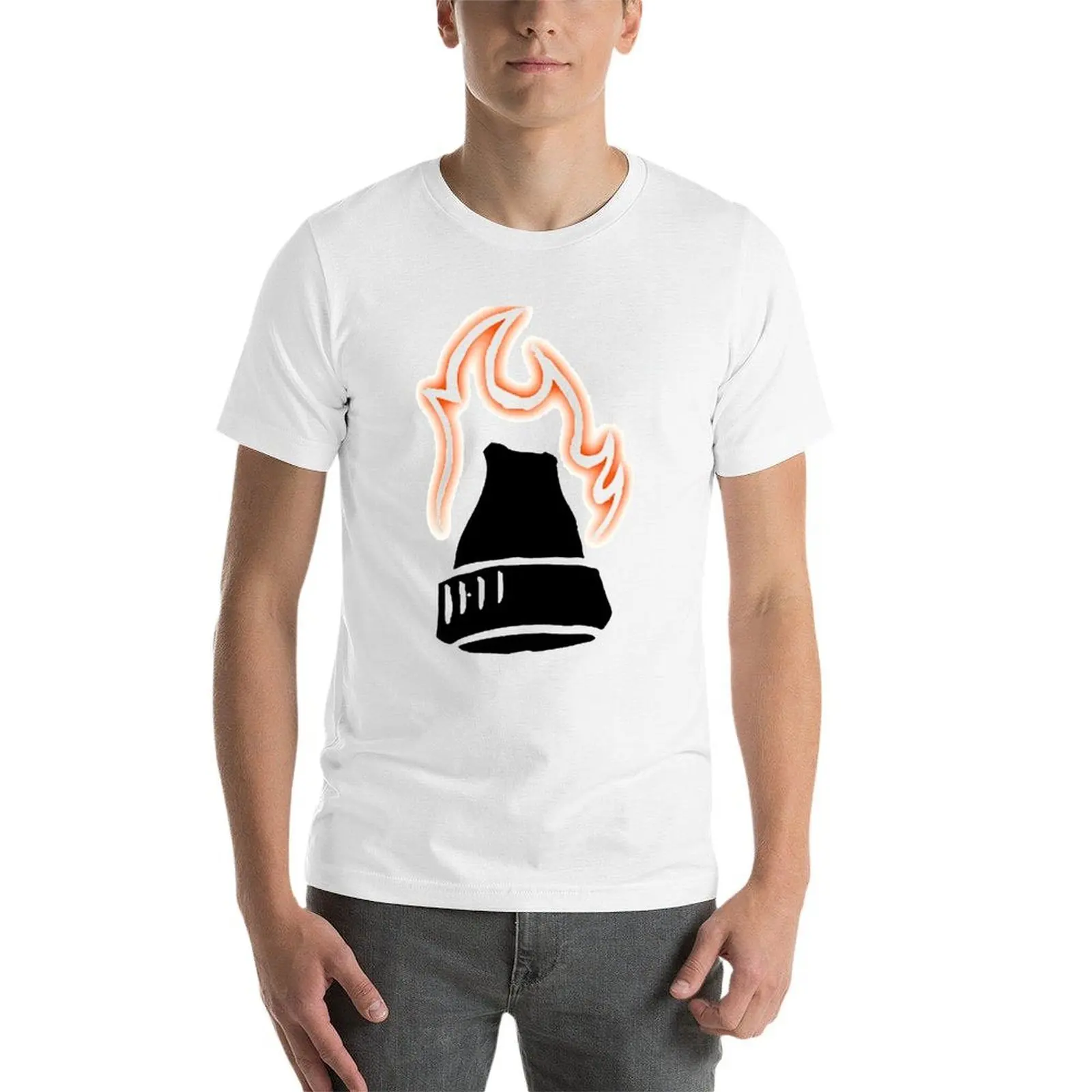 BURNT HAT تي شيرت أسود تي شيرت قطني مخصص تي شيرت عالي الجودة