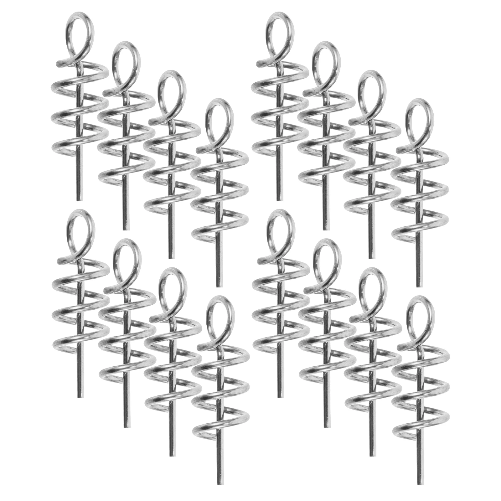 

50pcs Bait Hooks Durable Lightweight Reduce Wire Wear Anti Rust Lure Baits Crank Hook Spring Lock Pin Fishing Needle