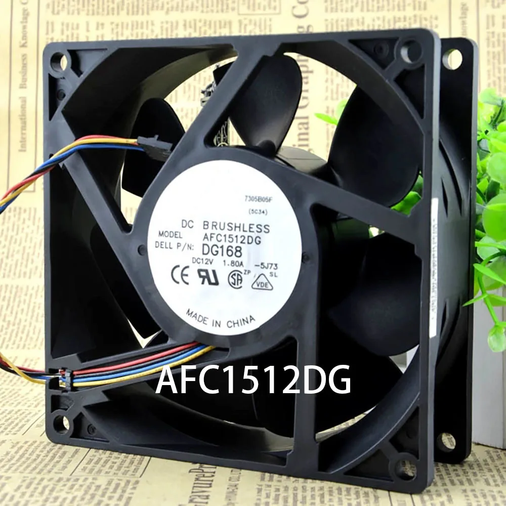 Cabinet Cooling Fan DC 12V 2.16A 150*150*50MM 4-Pin AFC1512DG Fully Tested Server Driver
