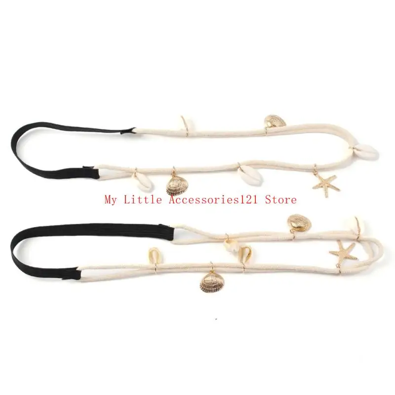 Season Echinoderm Case Tocado para cabello ventilado para fiestas en playa, conjunto emparejamiento familiar