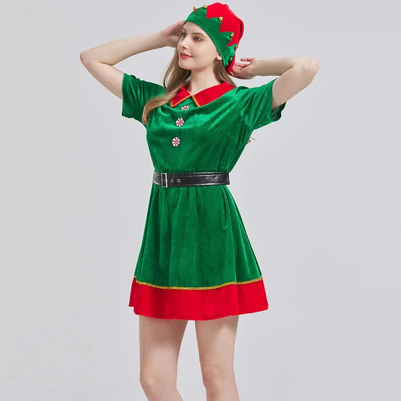 

Для женщин Рождественская вечеринка праздничное платье одежда для ролевых игр полный комплект новый средневековый ретро Рождественский костюм Санта-Клауса косплей наряды