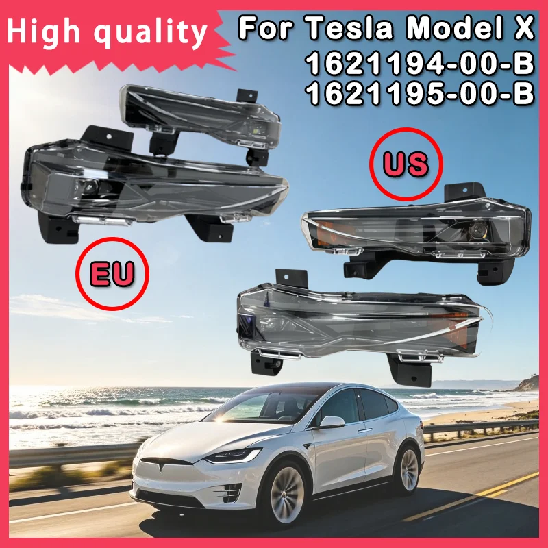 For Tesla Model X 2021-2023 LH/RH Front Fog Light EU US Version OEM Replacement Lamp 1621194-00-B 1621195-00-B Auto Parts