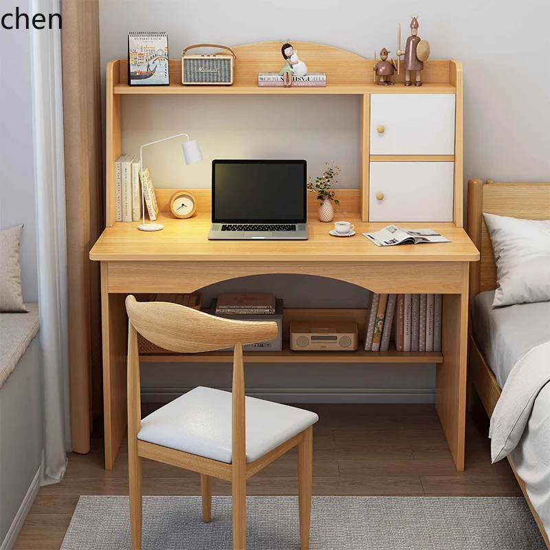 PYH Bookshelf Integrated  and Chair Set Simple Computer  Desktop Home Bedroom Student Study Writing Small